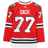 KIRBY DACH Autographed "NHL Debut" Blackhawks Authentic Adidas Jersey FANATICS