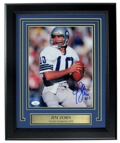 Jim Zorn Seattle Seahawks Signed/Auto 8x10 Photo Framed JSA 163374