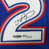 Autographed/Signed LeBron James ASG Stat LE/123 Jersey Upper Deck UDA COA