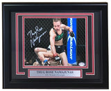 Thug Rose Namajunas Signed Framed 8x10 UFC Photo PSA/DNA