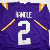 Autographed/Signed Rueben Randle LSU Purple College Football Jersey Beckett COA