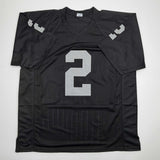 Autographed/Signed Ashton Jeanty Las Vegas Oakland Black Jersey Beckett COA