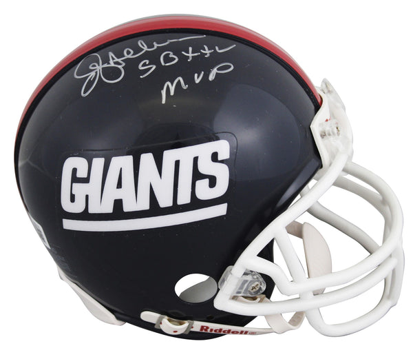 Giants Jeff Hostetler "SB XXV MVP" Signed VSR4 Rep Mini Helmet BAS #BV01175