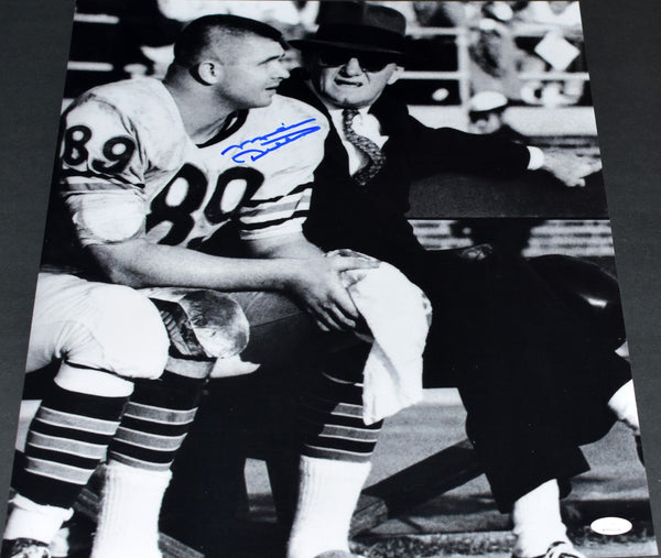 MIKE DITKA AUTOGRAPHED CHICAGO BEARS GEORGE HALAS 16x20 PHOTO JSA