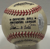 Giants HOF'er MONTE IRVIN Signed Official National League Baseball #2 AUTO JSA
