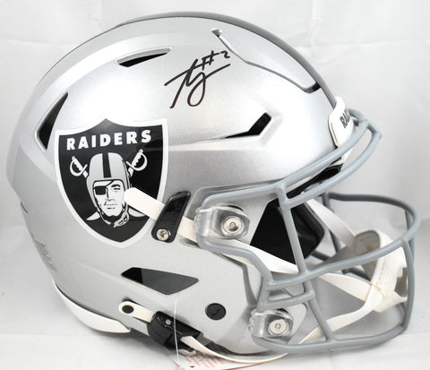 Ashton Jeanty Autographed Las Vegas Raiders F/S SpeedFlex Helmet Beckett W Holo