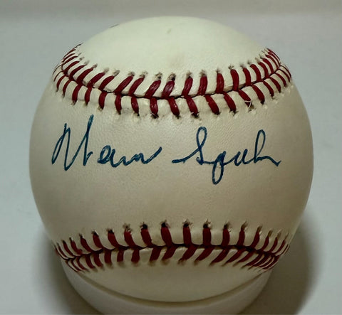 Milwaukee Braves WARREN SPAHN Signed Official NL Baseball AUTO