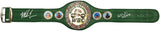 MIKE TYSON & HOLYFIELD AUTOGRAPHED GREEN WBC WORLD CHAMPIONSHIP BOXING BELT JSA