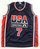 Larry Bird Signed 1992 Team USA Blue Jersey (Beckett) Boston Celtics Superstar