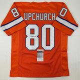Autographed/Signed Rick Upchurch Denver Orange Football Jersey JSA COA