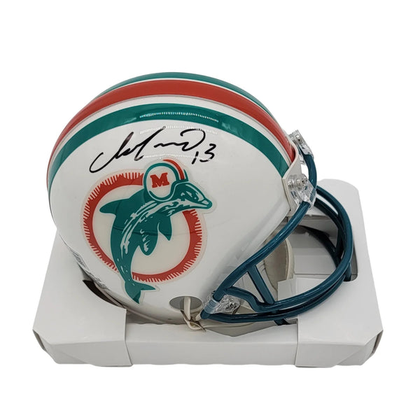 Dan Marino Autographed Miami Dolphins T/B Mini Helmet Beckett Witnesse – Super Sports Center