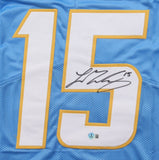Ladd McConkey Signed Los Angeles Chargers Jersey (Beckett) Ex-Georgia Bulldog WR