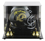 Rams Eric Dickerson "HOF 99" Signed STS IV Speed Mini Helmet W/ Case BAS Witness