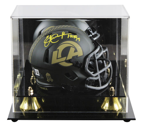 Rams Eric Dickerson "HOF 99" Signed STS IV Speed Mini Helmet W/ Case BAS Witness