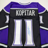 Autographed/Signed Anze Kopitar Los Angeles LA Black Hockey Jersey BAS COA #2