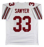 Ohio State Jack Sawyer Authentic Signed White Pro Style Jersey BAS Witnessed