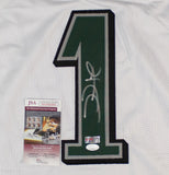 Jalen Hurts Signed Eagles White Jersey (JSA COA) Philadelphia Q B. / Oklahoma