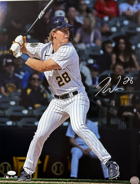 Milw Brewers Outfielder JOEY WIEMER Signed 16x20 Photo #2 AUTO - JSA