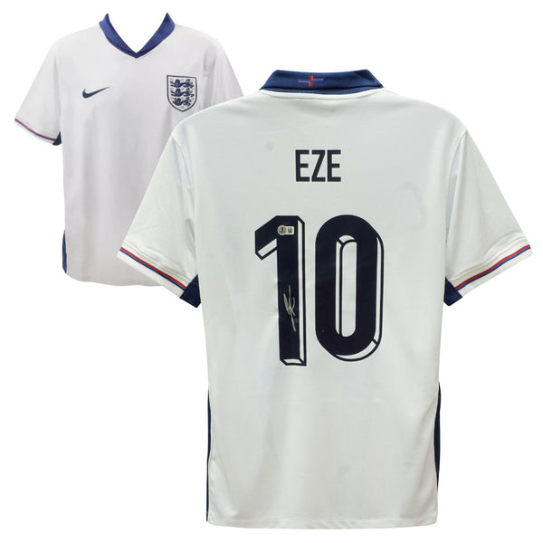 Eberechi Eze Signed England FC Home Soccer Jersey #10 with Beckett COA
