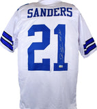 Deion Sanders Autographed White Pro Style Jersey w/HOF - Beckett W Hologram