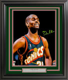 GARY PAYTON AUTOGRAPHED FRAMED 16X20 PHOTO SEATTLE SONICS BECKETT WITNESS 209392