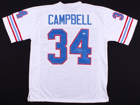 Earl Campbell Signed Houston Oilers Jersey / 5xPro Bowl R.B. (PSA COA)