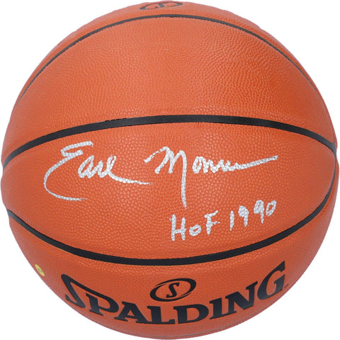 Earl Monroe NY Knicks Signed Spalding Indoor/Outdoor Basketball & "HOF 90" Insc