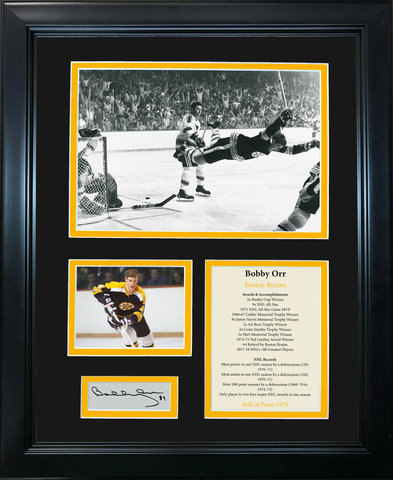 Framed Bobby Orr Hall of Fame Facsimile Engraved Auto Bruins 12"x15" Photo