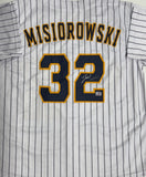 JACOB MISIOROWSKI Brewers Signed Custom Replica Pinstripe Jersey AUTO - PROVA