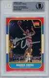 Maurice Cheeks Autographed 1986 Fleer #16 Trading Card Beckett 43958