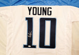 Tennessee Titans Vince Young Autographed Signed White Jersey JSA #WA036082