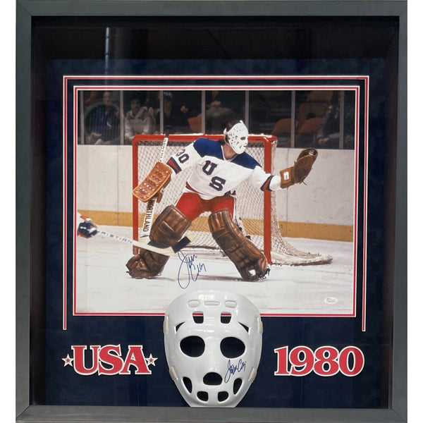 Jim Craig Autographed/Signed Framed Photo JSA 46048