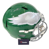 Autographed/Signed Jalen Hurts Eagles Full Size Football Helmet Fanatics COA