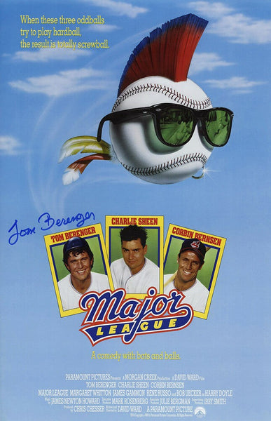 Tom Berenger Signed Major League 11x17 Movie Poster - (SCHWARTZ COA)