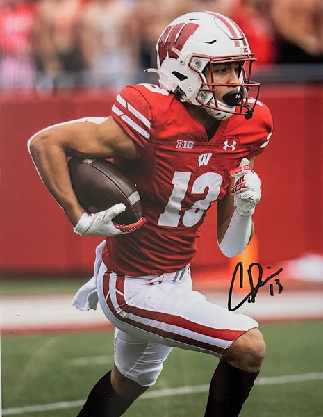 Badgers Receiver CHIMERE DIKE Signed Wisconsin 8x10 photo #1 AUTO