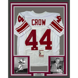Framed Autographed John Crow 33x42 57 Heisman Texas A&M White Jersey JSA COA