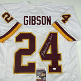 Autographed/Signed Antonio Gibson Washington White Football Jersey JSA COA
