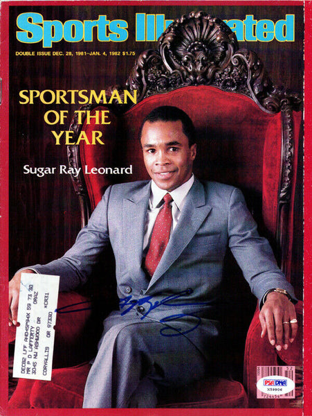Sugar Ray Leonard Autographed Signed Sports Illustrated Magazine PSA/DNA #X59906