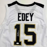 Autographed/Signed Zach Edey Purdue White College Basketball Jersey JSA COA