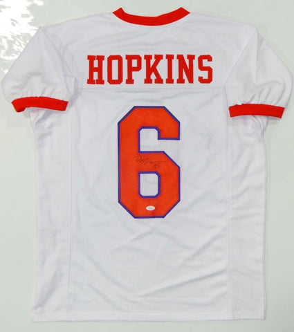 Deandre Hopkins Autographed White College Style Jersey- JSA W Authenticated *6