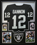 FRAMED OAKLAND RAIDERS RICH GANNON AUTOGRAPHED SIGNED JERSEY BECKETT HOLOGRAM