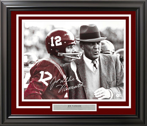 JOE NAMATH AUTOGRAPHED FRAMED 16X20 PHOTO ALABAMA FULL NAME BECKETT 230193