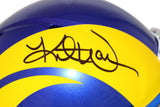 Kurt Warner Autographed/Signed Los Angeles Rams Spd F/S Helmet BAS 40405