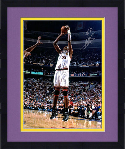 Frmd Dikembe Mutombo 76ers Signed 16" x 20" Shoot Over Shaquille O'Neal Photo