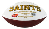 Drew Brees Signed New Orleans Saints Logo Football GTSM
