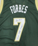 Bucks BRYN FORBES Signed Custom Replica Green Jersey AUTO w/ NBA Champs - JSA