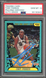 2001 Topps Chrome Refractor #155 Tony Parker RC On Card PSA/DNA Auto GEM MINT 10