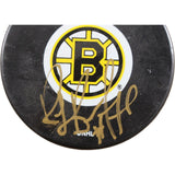 Ray Bourque Autographed/Signed Boston Bruins Logo Puck Beckett 56514