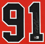 Dennis Rodman Signed Chicago Bulls Framed Jersey Display (Beckett) 5xNBA Champ