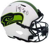 Uchenna Nwosu Auto Seahawks Lunar Eclipse White Full Size Rep Speed Helmet
